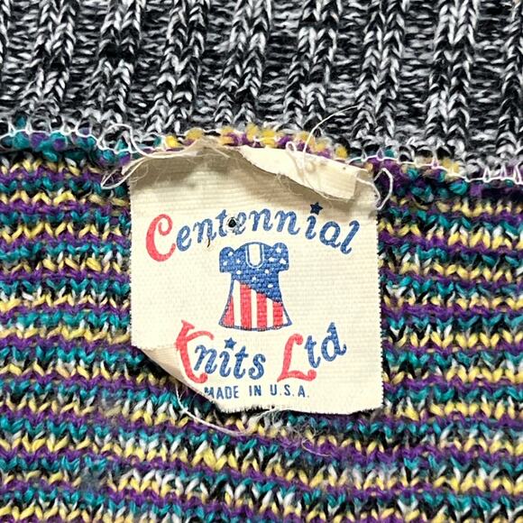 Centennial Knits Vintage Sweater Vest Teacher ABC 123 Academia Made in USA - Picture 3 of 6